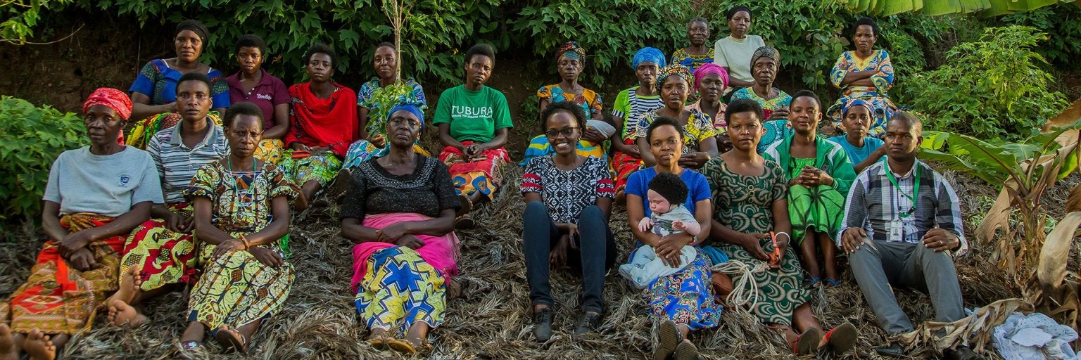 Afrikanska kaffeodlare i grupp