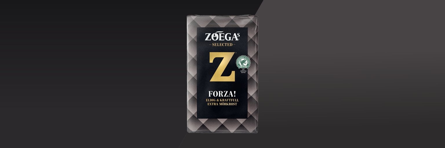 Picture of coffee package with black background