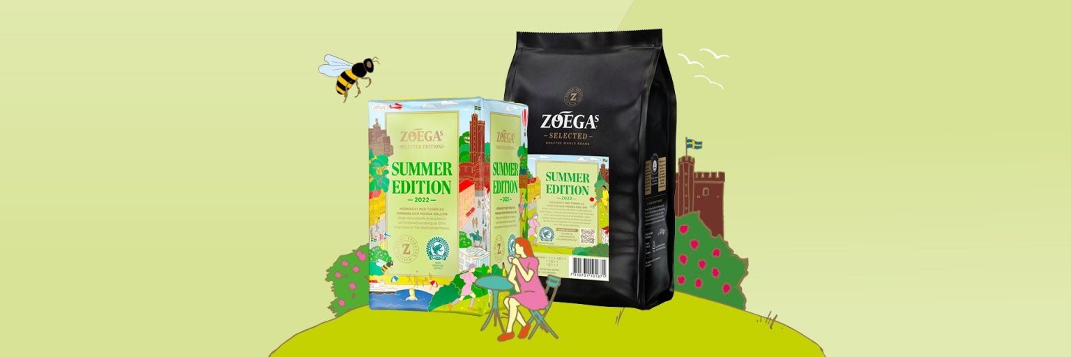 Ett paket Zoégas hela bönor