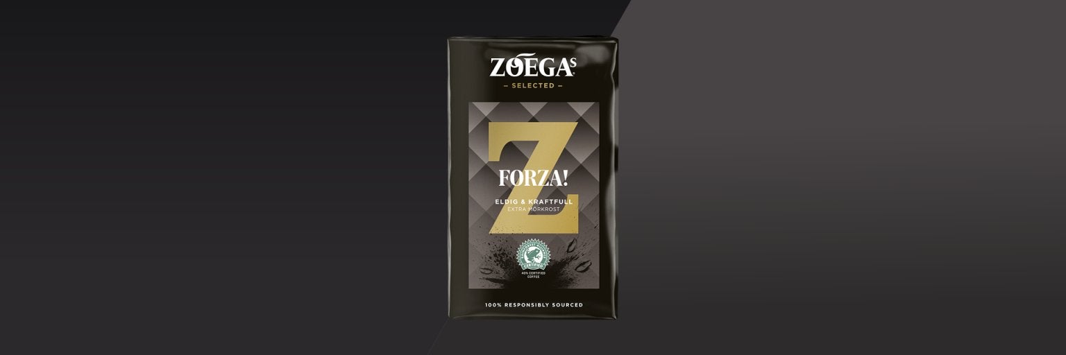 Picture of coffee package with black background