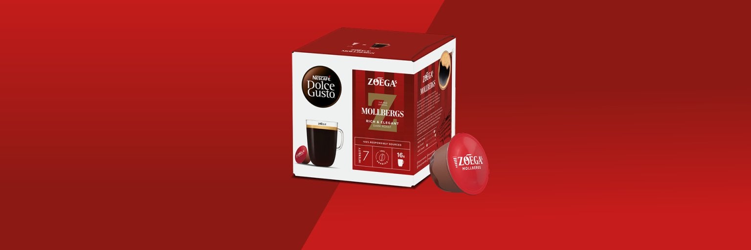 bild på ett paket Mollbergs kaffekapslar