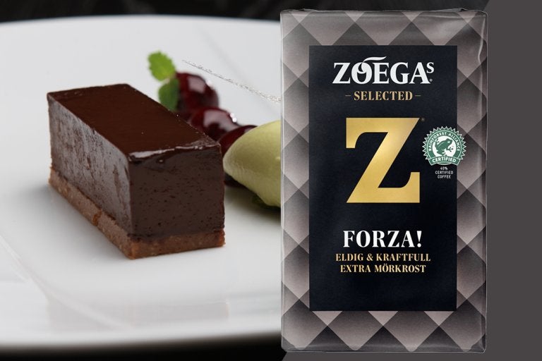 forza coffee with chocolate dessert