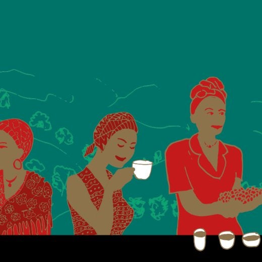 illustration of women with coffee