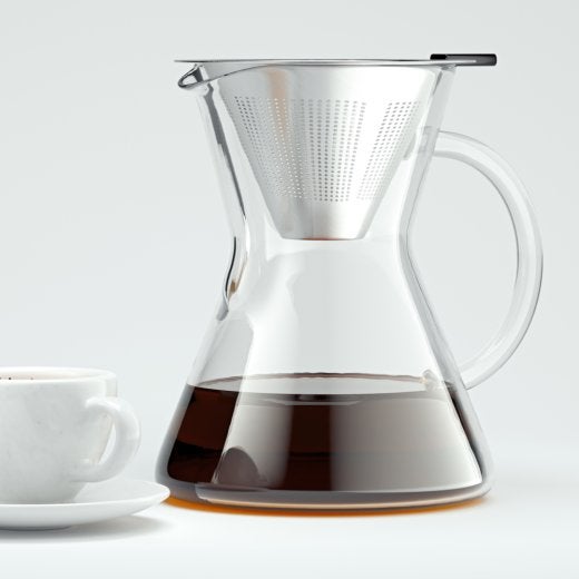 Coffee brewing with reusable filter