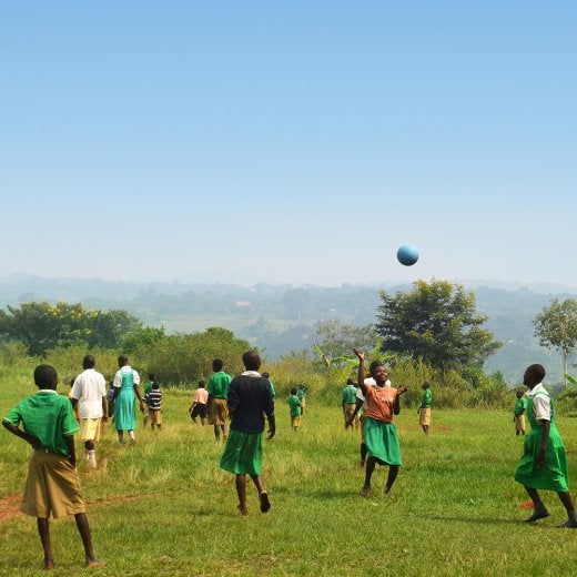 kids playing on field