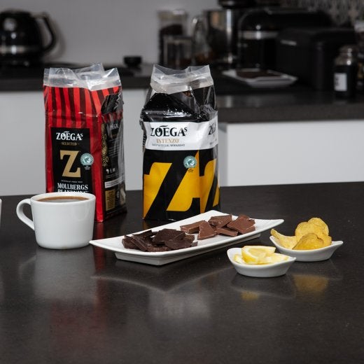 coffee packages on table