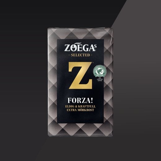Picture of coffee package with black background