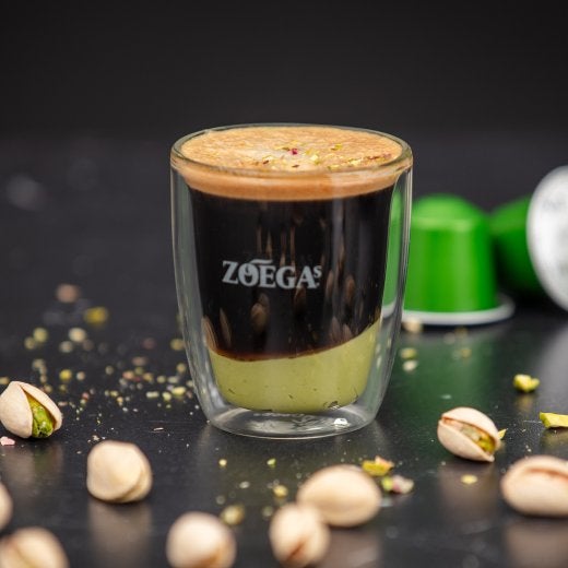Zoégas Pistage-Islatte med Havremjölk