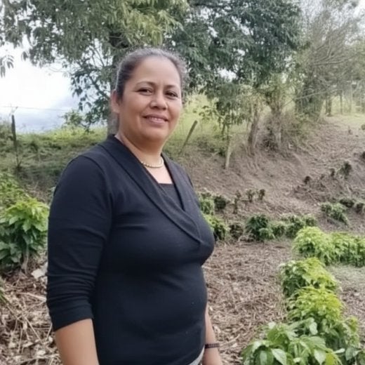 Kvinna vid kaffeodling