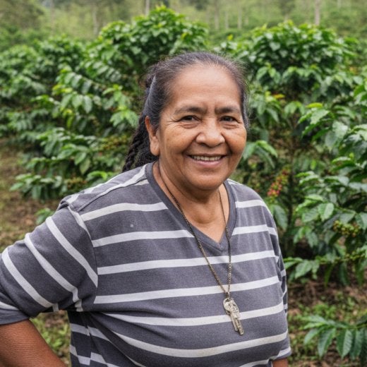 Kvinna vid blommbuskar