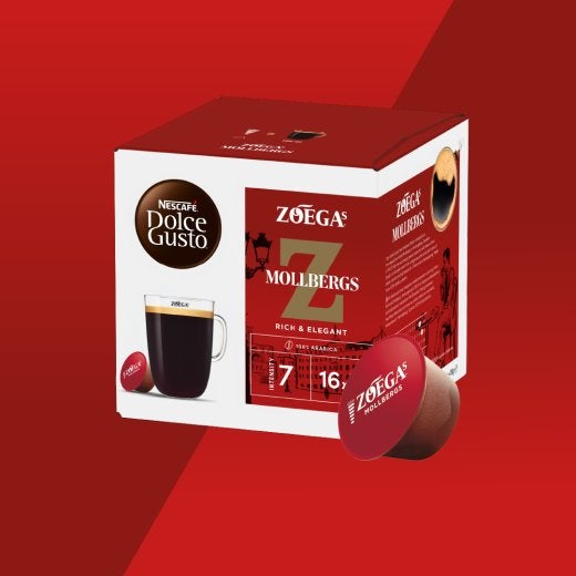 bild på ett paket Mollbergs kaffekapslar 