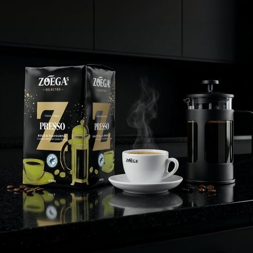 Presskaffe och en Zoégas kopp 