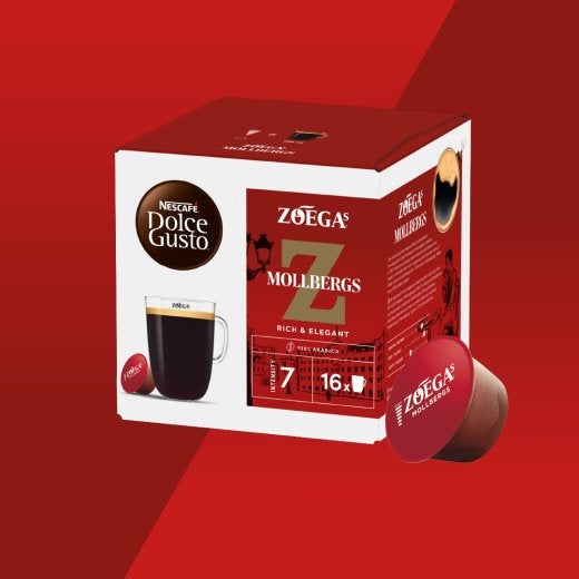 bild på ett paket Mollbergs kaffekapslar 